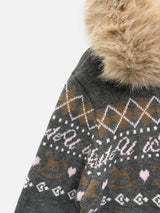 Merrygo Nordic Knit Fur Hoodie (2c)