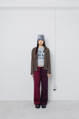 Twister Knit Beanie - Grey  