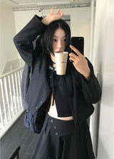 COLLARLESS CURVE JACKET