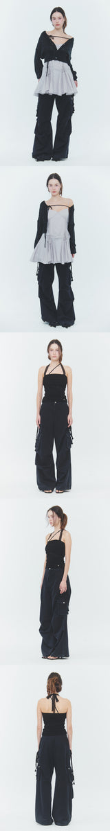 SARA CARGO PANTS black