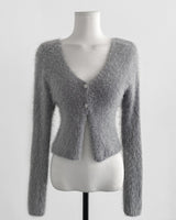 sophia angora crop two-button CD