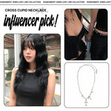 [Celeb pick] クロスキューピッドネックレス [Cross ver.2]