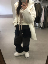 [MD Pick]ファインウールフーデッドハーフコート (2color)