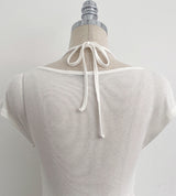ソエルホルターネックレイヤードキャップスリーブTシャツ