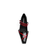 Colorful Bridge丨Double Strapped Flats GOTH Small Square Toe Mary Jane Shoes Mid Heel Women's Flats