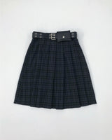 YWD PLAID PLEATS SKIRT + BELT (3color)