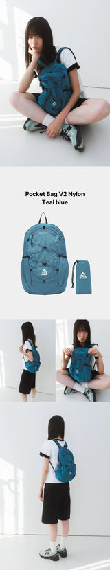 【limited price】Ultra-light Compact PocketBagV2 Nylon Tealblue 
