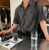  Wegner Nylon Pigment Overfit Short Sleeve Shirt
