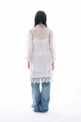 Celeste see-through loose shirt