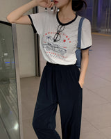 Trow プリント半袖Tシャツ