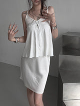 soft v-neck flow cami top (3color)