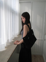 simple square leather bag