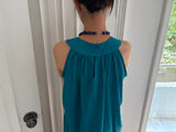 halter neck pleats dress