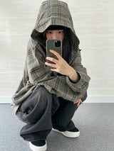 (UNISEX) Brany Flannel Hood Shirt