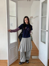 26SS★ [BAONHAUS] Langmel Banding Layered Skirt Pants