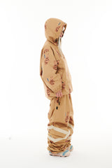 ORIGINAL POT-X REFLECTIVE WIDE JOGGER PANTS BROWN