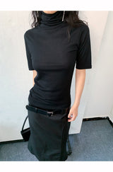 Rachel Turtleneck Short Sleeve Soft T-shirt
