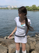 Kiruck Dot Lace Cap Sleeveless