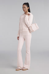 Sheer Romance Slim Hooded Zip-Up, Pink