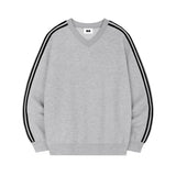 [Unisex] SPORTY TRACK V-NECK OVER FIT SWEATSHIRT (4color)
