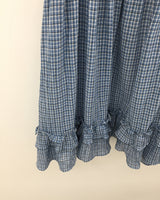 Backless plaid one-piece (2color)