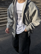 メントボタンフードジップアップ