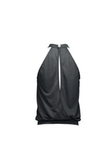 Drape Neck Top [Charcoal]