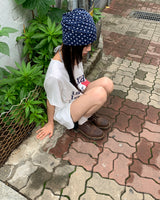 パーコンドットツイストヘアバンドビーニー