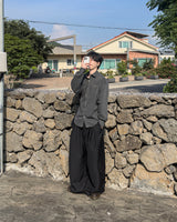 ドレープベルティドワイドスラックス