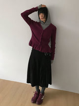 EASY STRIPE HOOD LONGSLEEVE