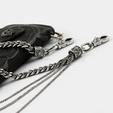 SVC-531 Handmade Antique Silver Mesh Pants Chain Keychain