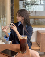 ミンロシャツニット＆スカートセット