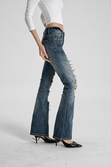 SEXXDEVIL Spikes Snake Shadow Denim