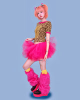 gyaru pop fur leg warmer (9color) 