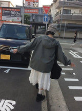 セウリン ビンテージ ウォッシング オーバー フィット フード フィールド ジャケット