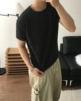ステッチクロップショートスリーブニット