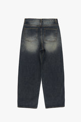 Scope deep blue wide denim pants