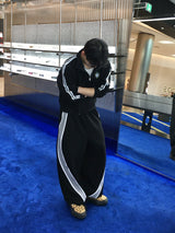 バントダイアゴナルトラックワイドスウェットパンツ 3C