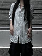 [unisex] overfit joy stripe shirt (2color)