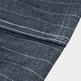 stripe denim shorts_blue