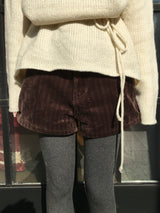 [Guest Look] Corduroy Shorts with Fur Lining (3c)