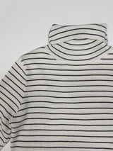 シューペンボーダータートルネックニットTシャツ