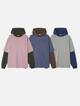 COMBI STRIPE HOOD TEE (3C)