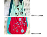 UnsocialNight original literary retro versatile casual illustration printed one-shoulder cross-body bag for women