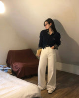 【BELLIDE MADE】6color メモリーケーブルラウンドカーディガン