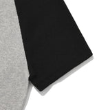 KIRSH プレーンカラーミックスラグランクロップ Tシャツ【ブラック】