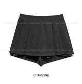 Manet Pleats Layered Skirt Pants