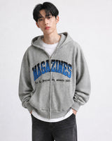 (UNISEX)マガジン オーバー フード ジップアップ