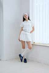 SOFT CURVE COLLAR T-SHIRT