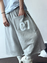 Bumby Printed Embroidered Wide Bermuda Shorts 3color